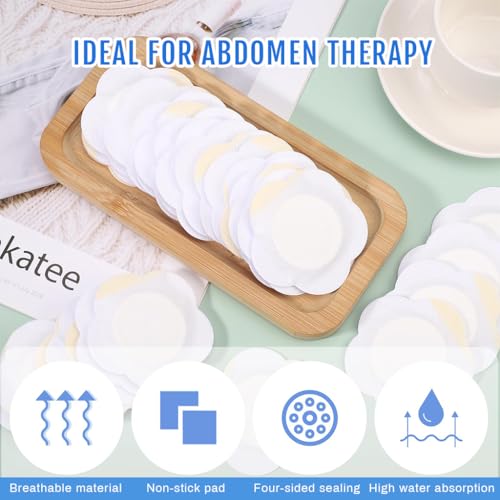 HANNEA® 90PCS Castor Oil Pack Wrap for Belly Button Self-Adhesive Pads Organic Spunlace Cloth Highly Absorbent Cover Compress Patches with Cotton White Oil Not Included HANNEA® 90PCS Castor Oil Pack Wrap for Belly Button Self-Adhesive Pads Organic Spunlace Cloth Highly Absorbent Cover Compress Patches with Cotton White Oil Not Included